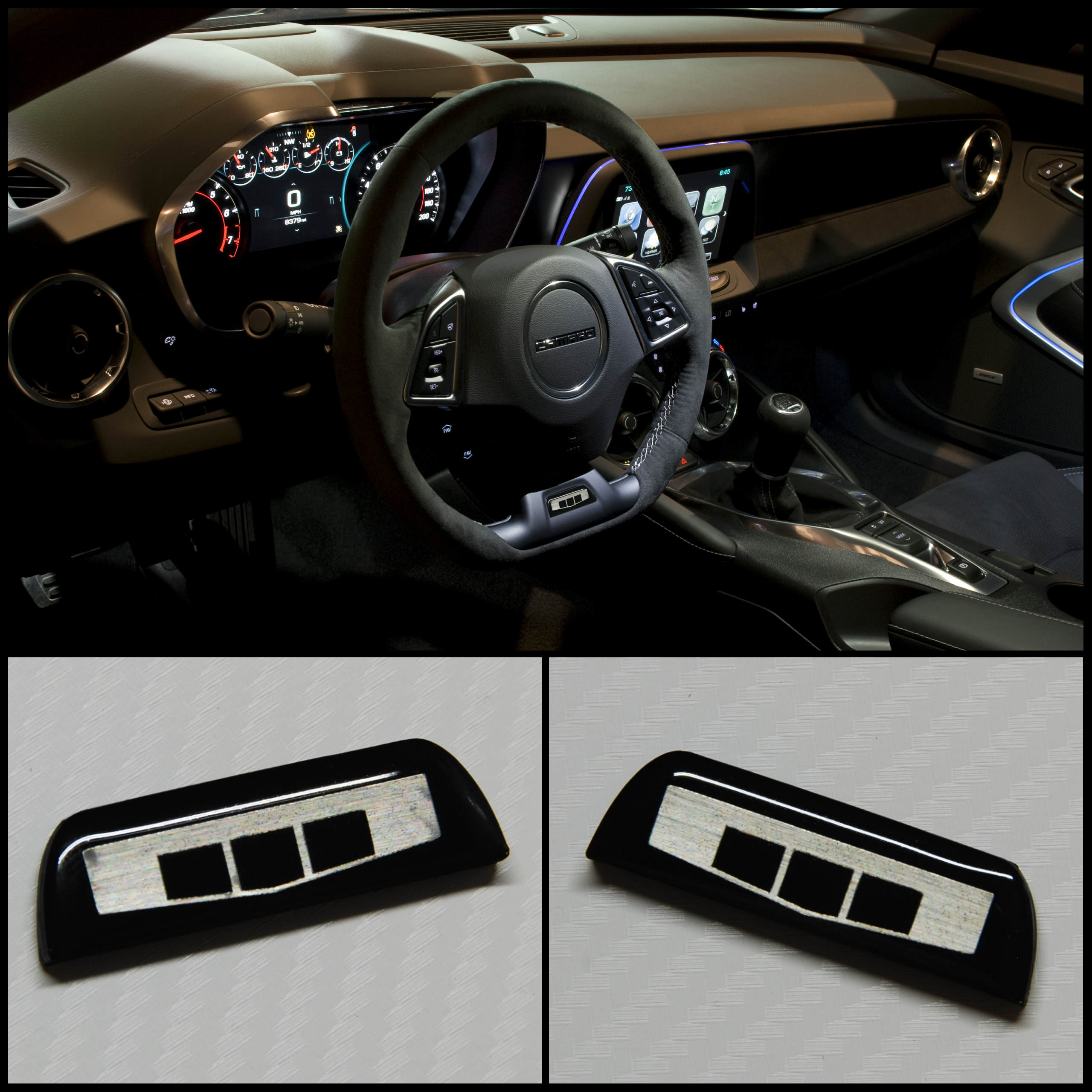Camaro steering wheel emblem discount